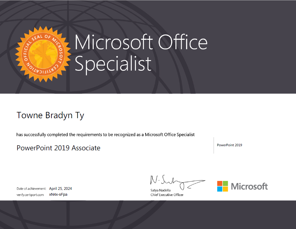 Microsoft PowerPoint Certification