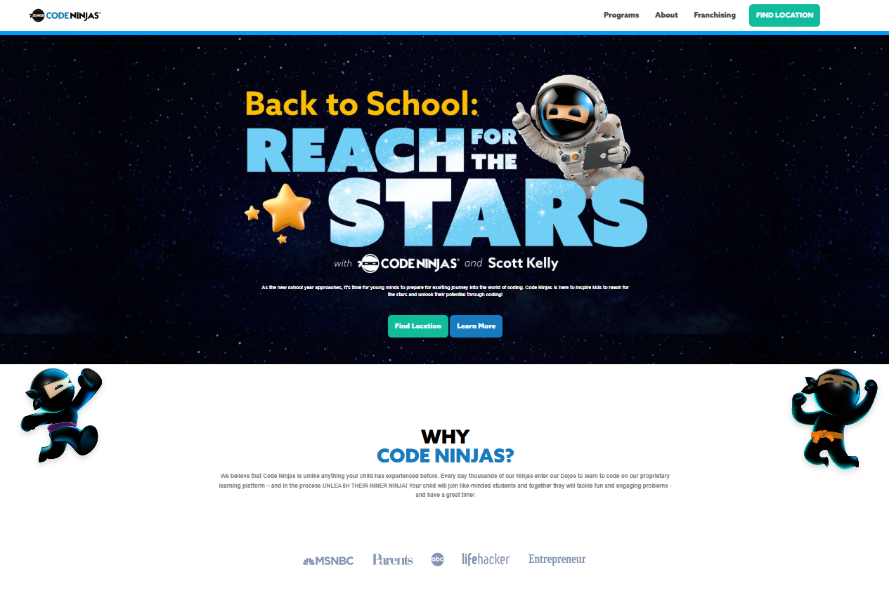Code Ninjas Website Recreation